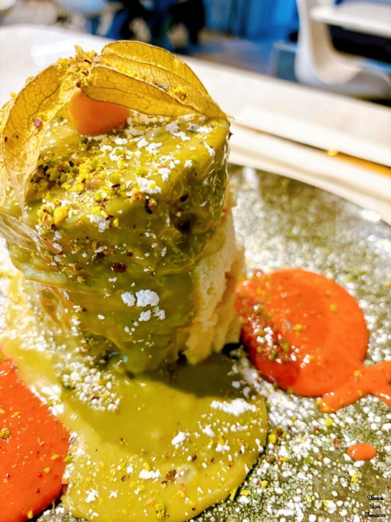 Pancake with pistachio cream