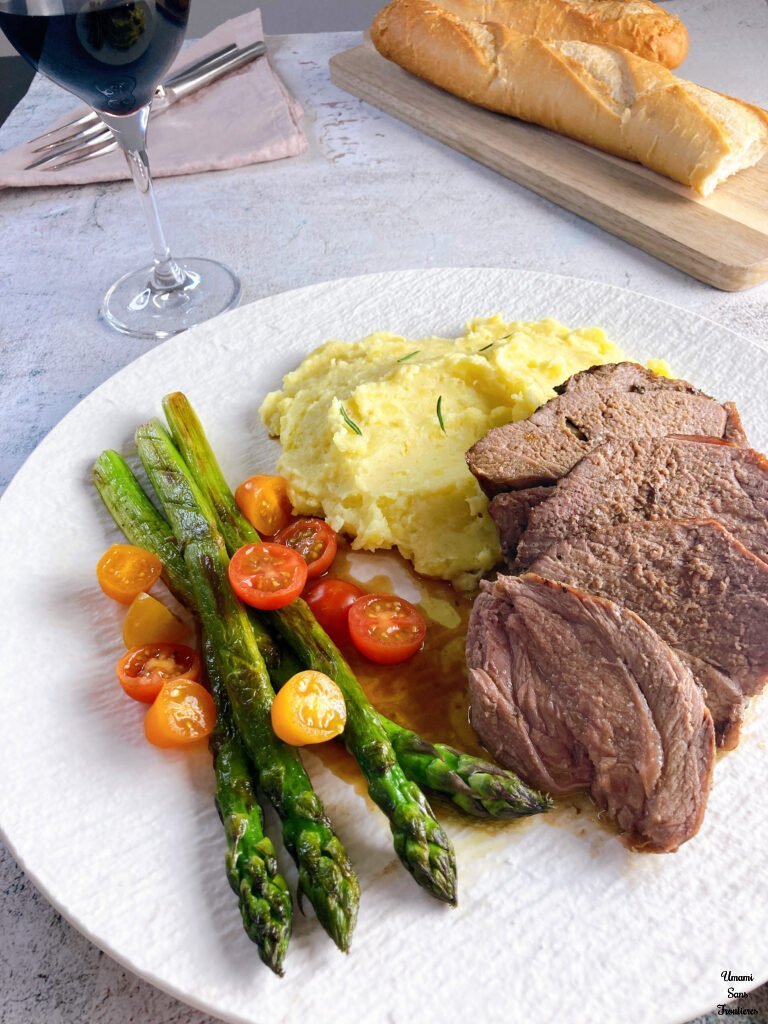 Asparagus and Roasted leg of lam