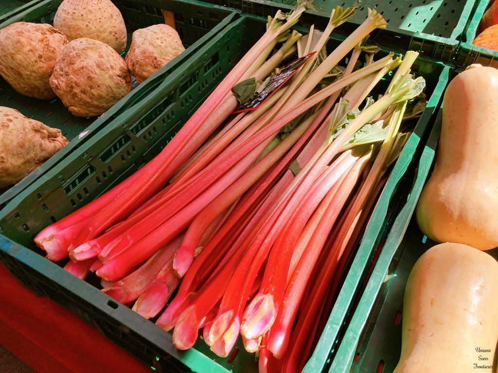 Rhubarb in the local market