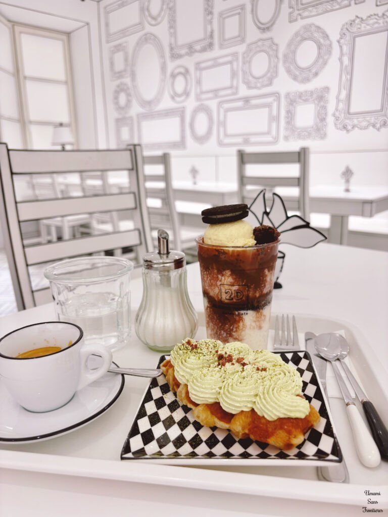 cafe croffle Choco oreo sugar water