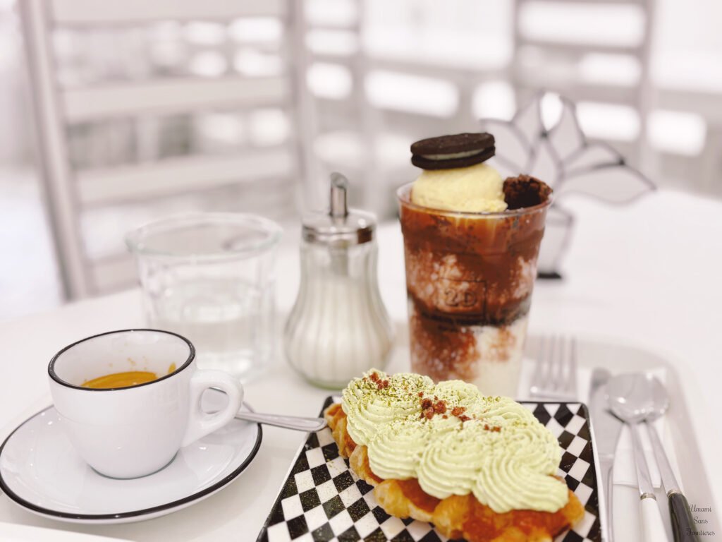 cafe croffle Choco Oreo” drink