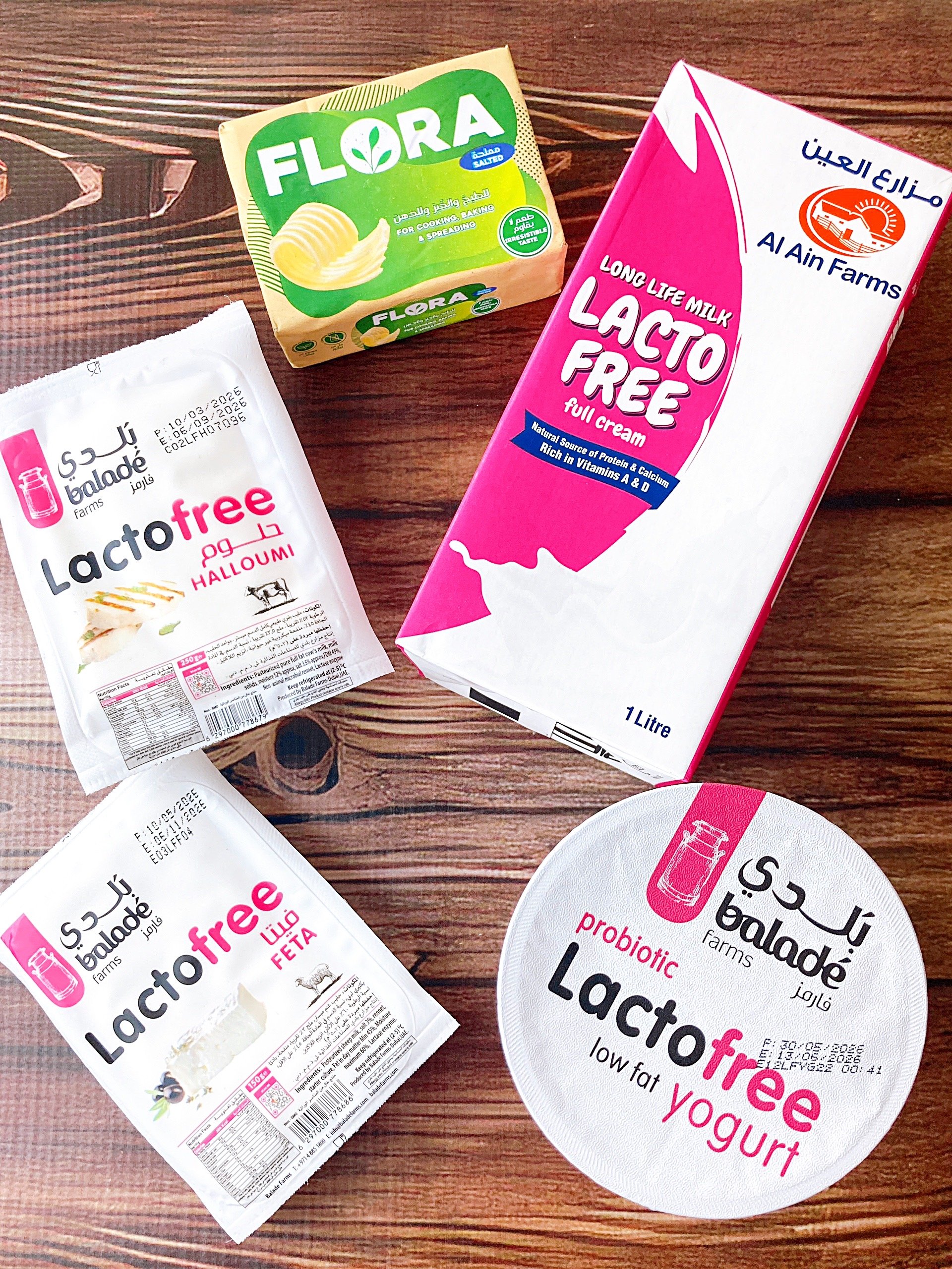 Lactos free milk cheese yogurt butter